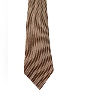 Tongue Tied by Tom McLellon 100% silk tie. Cream w/ brown dots. Excellent item.